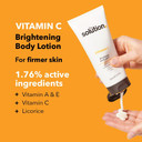 The Solution Vitamin C Brightening Body Lotion (200ml). Vitamin C Body Cream with Vitamins A & E, Night Moisturiser, Day Cream, Vitamin C Cream, Vegan & Cruelty Free Womens Moisturiser