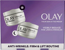 Olay Anti-Wrinkle Firm & Lift Giftset: SPF15 Day Face Cream 50ml + Night Cream Moisturiser 50ml, Anti-Ageing Skin Care