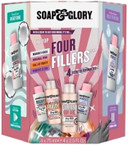 Soap & Glory - The Top Four Fillers Gift Set - Box of 4 x 75ml Shower Gel and Bath Milk - Gorgeous Bath and Body Gift Box - Soap & Glory Miniatures Collection  Toiletry Set  Delectable Scents