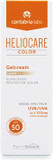 Heliocare Gelcream Colour Light SPF 50 50ml / Sun Cream For Face/Daily UVA UVB Anti-Ageing Sunscreen Protection/Suits All Skin Types/Natural-looking Foundation Coverage