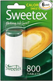 Sweetex Calorie Free Sweeteners 800 per Pack - Pack of 6