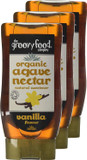 Groovy Food Company Organic Agave Nectar Vanilla Flavour, Amber, 250ml, Pack of 3