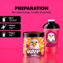 HOLY Energy Gaming Booster Flavour Powder | 50 portions with NewCaff & Green Tea Extract | Focus Booster - Focus Drink | Vegan with 100% natural fruit flavours (350 grams, Raspberry Raptor)
