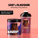 HOLY Energy Gaming Booster Flavour Powder | 50 portions with NewCaff & Green Tea Extract | Focus Booster - Focus Drink | Vegan with 100% natural fruit flavours (350 Grams, Blueberry Bear)