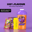 HOLY Energy Gaming Booster 10-pack tasting box Fruity Frog with mango, passion fruit & pineapple | 10 portions with NewCaff & green tea extract | Focus Drink | Vegan with natural fruit flavours