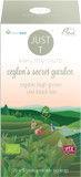 JUST T Ceylon´s Secret Garden Pyramid Tea Bag (20 pcs) | Organic Black Tea  Grown in the Uva Highlands | Biodegradable Organic Tea Bags  Premium Organic High-Grown Leaf Tea for All Tea Lovers