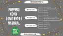 Wholefood Earth Popping Corn 2 kg | GMO Free | Natural