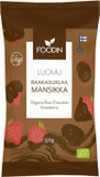 Foodin Organic Raw Chocolate Coated Strawberry 50g  Vegan, No Added Sugar, Gluten-Free, Handcrafted Fruit & Chocolate Snack