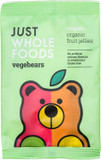 Just Wholefoods Organic Vegebears Fruit Jellies, 70g