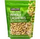 Kirkland Signature Organic Whole Cashews Unsalted Unroasted Nuts Bag Pack 1.13kg