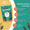 Sussex Wholefoods: Organic Brown Flax Seeds 1kg - Nutritious, Fibre-Rich Superfood