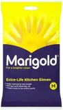 Marigolds Unisex Marigold-gloves-medium Marigold Extra Life Kitchen Gloves Medium 2 Pairs, Yellow, M Pack of UK