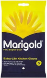 Marigold Unisex Gloves, Extra Life Kitchen Gloves Small, Yellow (Pack of 2)