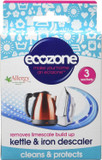 EcoZone Kettle and Iron Descaler, Internal Cleaner & Scale Remover for Kitchen & Home Appliances, limescale Prevention Sachets, Easy To Use, Natural Vegan & Non Toxic Eco-Safe Formula (3 Treatments)