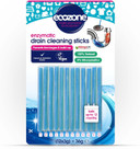 EcoZone Drain Cleaning Sticks, Enzymatic Pipe Unblocker, Prevents Plug Hole Obstructions & Keeps Water Flowing Freely, Natural Vegan & Non Toxic Kitchen & Bathroom Treatment Kit (x 12)