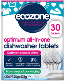 Ecozone Optimum All In One Dishwasher Tablets x 30, Dishwashing Tablets with Salt, Rinse Aid & Extra Dry Effect, Powerful Degreaser & Dish Washer Tabs, Eco Conscious & Gentle on Appliances