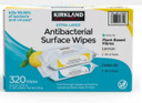 Kirkland 3 Jumbo Household Surface Cleans and Disinfects Wipes - Wipes Out 99.9% Germs / Bacteria