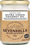 Sevenhills Wholefoods 1L Organic Extra Virgin Raw Coconut Oil (Cold-Pressed), Recyclable Plastic Tub, For Cooking, Baking, Skin Moisturiser, Hair Conditioner