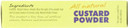 All Natural Custard Powder (100g) - x 3 Pack Savers Deal by JUST WHOLEFOODS