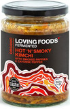 Loving Foods *Organic & Made in The UK* Hot 'n' Smoky Kimchi (475g) Raw, Unpasteurised & Bursting with Beneficial Live Bacteria (12 x Jars)