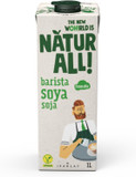 NATUR ALL | Barista Soya Drink 1L - Delicious fluffy and light foam, With Calcium and Vitamins, 100% Plant-Based, Vegan (6 unit box)