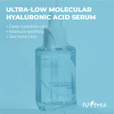Isntree Ultra-Low Molecular Hyaluronic Acid Serum 50Ml 1.69 Fl.Oz. | Quick Absorbing Hyaluronic Acid Serum | Deeply Hydrates And Smoothens The Skin
