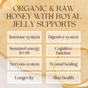 RAW POT - ORGANIC RAW HONEY  Natural Unpasteurised Pure Honey Rich in Antioxidants, Vitamins & Minerals, Probiotics for Digestive Health, Immunity, Energy Support | External Use for Skin Care (350g)