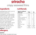 itsu Sriracha Crispy Seaweed Thins 5 G 20pck