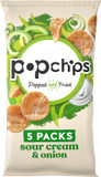popchips - Sea Salt and Vinegar Popped Potato Chips, 85 grams (Multipack BOX of 8) - Popped not Fried, No Artificial Flavours or colours, Suitable for Vegans