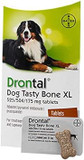 Drontal Tasty Bone XL Wormer Tablets for Large Dogs (Over 20kg) x 1 Tablet