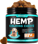 HUALIJIA Calming Treats For Dogs, 110 Count Hemp Calming Chews for Dogs - Reduce Stress Relief, Separation, Barking, Fireworks, Thunderstorms - 100% Natural Ingredients Dogs Calming Treats (Duck)