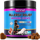 HUALIJIA Dog Allergy Relief Treats(150 Chews), Itch and Immunity Treats for Dogs - Soothe Itchy Skin, Paws, Eyes, Ears - Stop Itching, Licking, Scratching for All Breeds and Sizes, Peking Duck Flavor