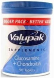 Valupak Glucosamine & Chondroitin Tablets 90/Pk