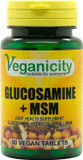 Veganicity Glucosamine HCL + MSM : Joint Health Combination : 30 Tablets, in a Planet-Friendly 99% Recycled Pot
