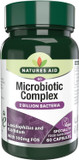 Natures Aid Microbiotic Complex  Digestive Friendly Bacteria Supplement Gut Health Support  High Strength Lactobacillus Acidophilus  Vegan, Vegetarian, Non-GMO, Gluten Free - 60 Capsules