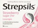 Strepsils Sore Throat Lozenges, Strawberry, 36 Total, Sore Throat Relief, Soothing Relief, Numbs Throat, Throat Infection Relief, Dual Antiseptic Action, Sore Throat, Medication