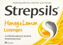 Strepsils Honey & Lemon Lozenges, 36 Lozenges