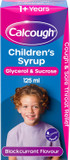 Calcough Children's Syrup, Cough & Sore Throat Relief for 1+ Year, Blackcurrant Flavour, 125ml