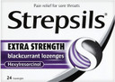 Strepsils Lozenges Extra Blackcurrant 24