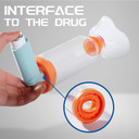 Inhaler Spacer for Adult and Child or Baby with Mask, Aerosol Chamber Helps Medication Delivery for Asthma and COPD (Yellow, Child Mask)