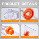 Inhaler Spacer for Adult and Child or Baby with Mask, Aerosol Chamber Helps Medication Delivery for Asthma and COPD (Yellow, Child Mask)