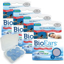 Bio Ears Soft Silicone EarPlugs Protection - 3 Pairs (4 Pks (12 Pairs), Light Blue)