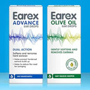 Earex Advance - removes Hard Ear Wax- Prevent Ear Wax Build up - Easy Squeeze Bottle - 12ml (Pack of 2)