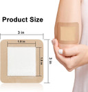 Carbou 5Pcs Silicone Foam Dressing 6" x 6" (15cmx15cm) - Square Wound Care Dressing with Border Adhesive Waterproof Central Ultra Absorbent-Foam(4.3" X 4.3") Waterproof Silicone Wound Bandage