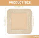 DOOCECIY 6 PCS Silicone Foam Dressing, 10 * 10 Cm Waterproof Dressings for Wounds