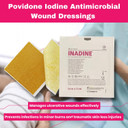 Inadine 5cm x 5cm x10 Non-Adherent Wound Dressings Povidone Iodine AntiMicrobial**G