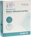 Kliniderm Foam Silicone Lite Border Square Dressing, 10 x 10 cm