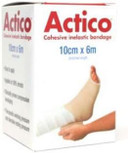 ACTICO COHESIVE S/Stretch Bandage 10CMX6M by Actico | Safe & Effective Full Leg, Below Knee, and Arm Bandaging for Injury Support | High Elasticity, Self-Adhesive, Non-Slip