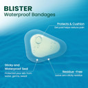 30 Pieces Blister Plasters for Feet - Welnove Invisible Hydrocolloid Gel Blister Bandages - Blister Cushions for Heel, Toe & Foot, Water Resistant Bandages(Heel Pack)