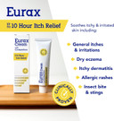 Eurax Itch Relief Cream, Hydrating Relief from Itchy & Irritated Skin, Alleviates Itching from Rashes, Eczema, Dermatitis & Chickenpox, Dermatologist Recommended, Contains Crotamiton, 1 x 30g
